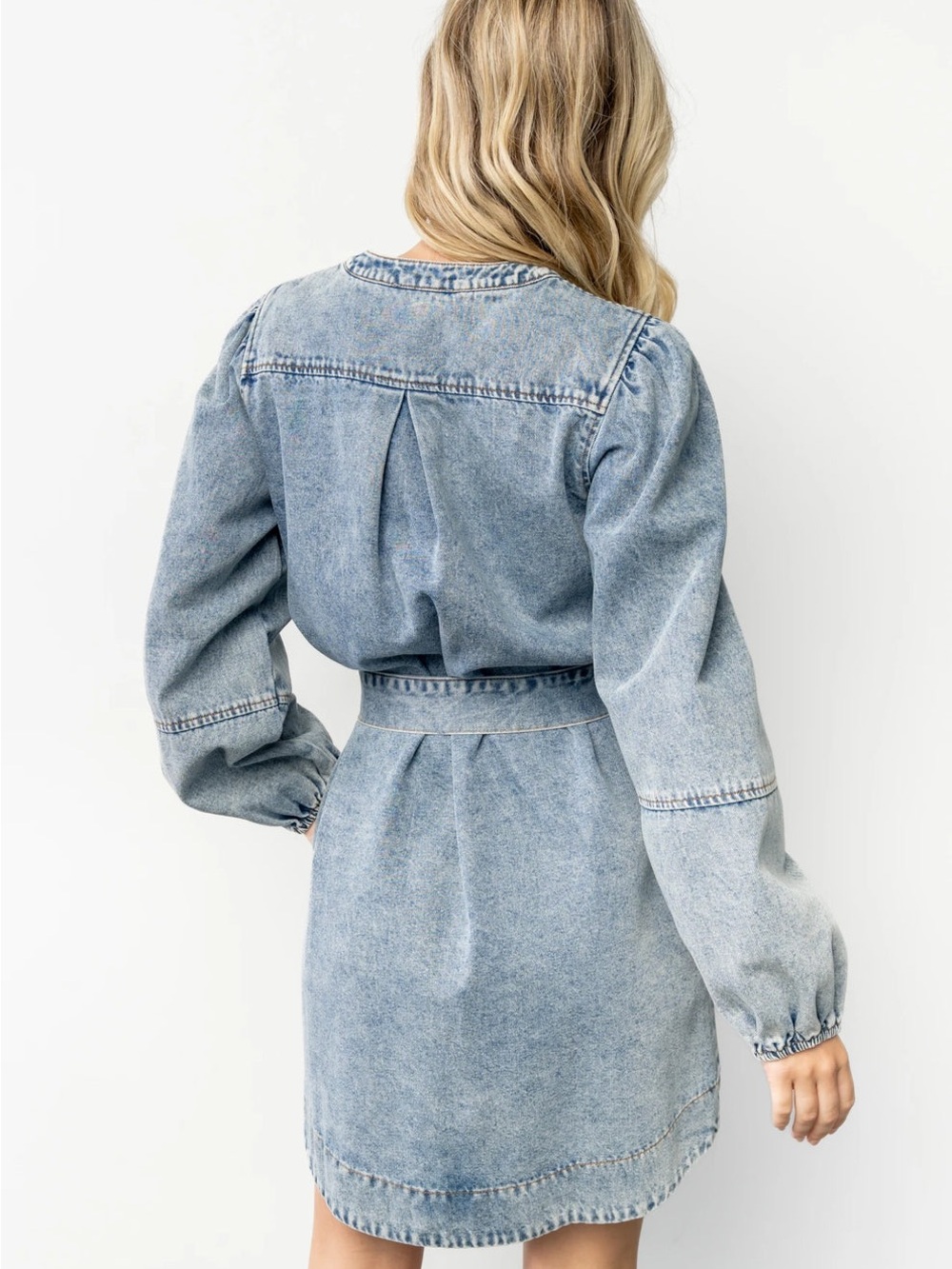 BALTIC BORN STONE WASHED TORA MINI DRESS SZ M LONG SLEEVE BRAND NEW WITH TAGS - Picture 3 of 13